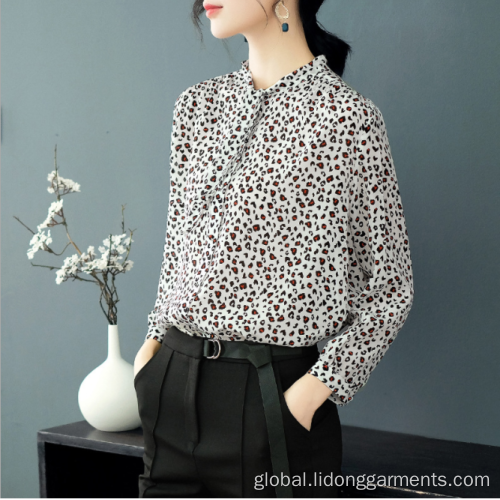 New Spring Fashion Women Shirt Women Long Sleeve Casual Loose Wear Chiffon Factory